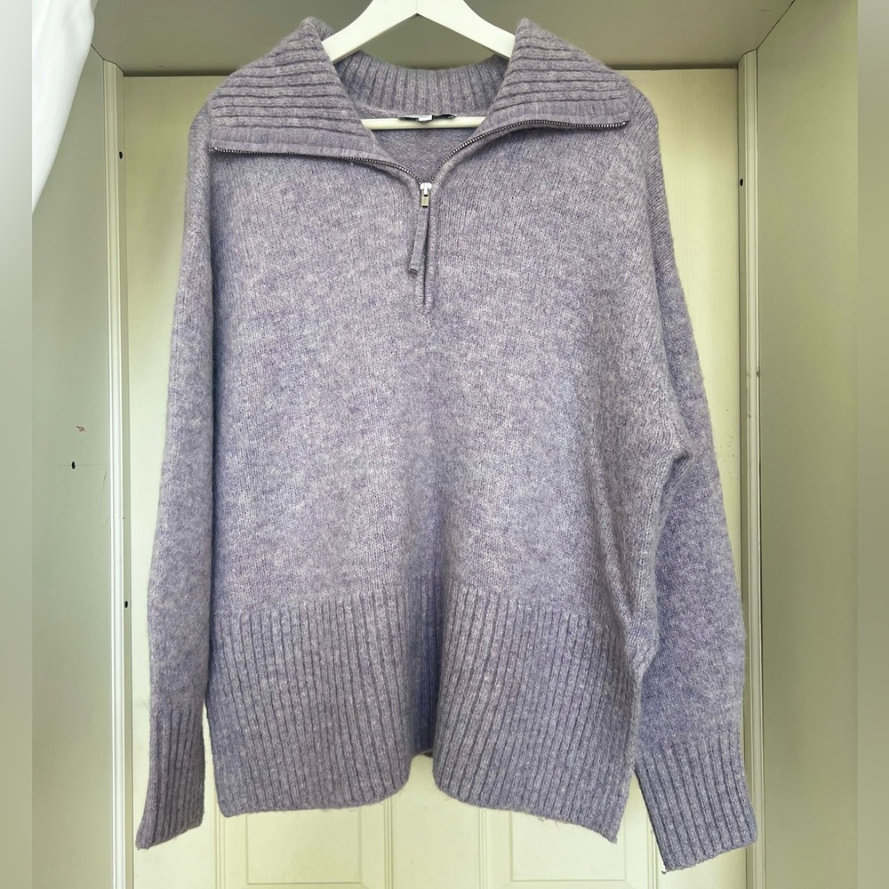 & Other Stories Alpaca oversized pullover sweater in purple/lavender